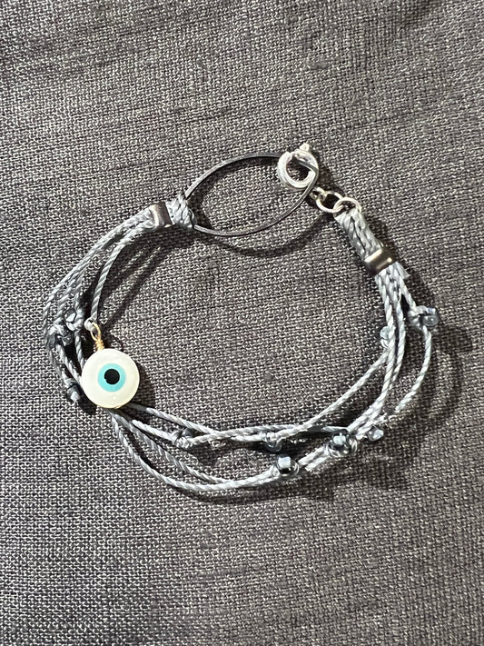 Grey eye ward bracelet